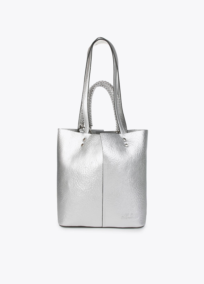 Borsa shopper metallizzata