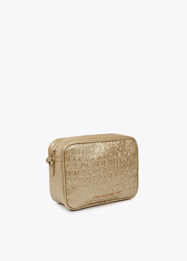 Bolso Bandolera monograma metalizado