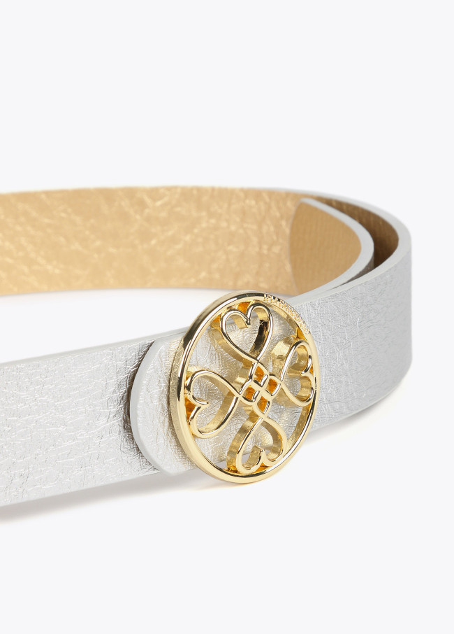 Ceinture réversible trèfle cœurs