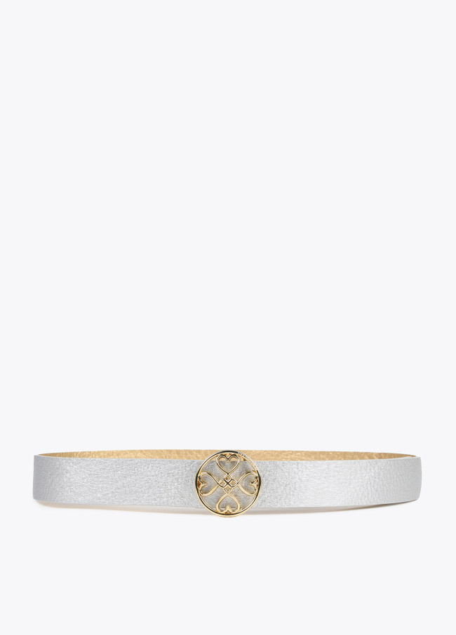 Cinto reversível com trevo corações