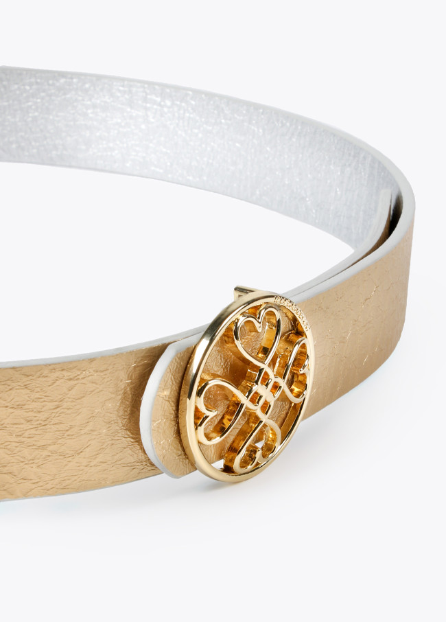 Reversible heart clover belt