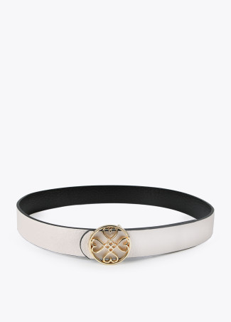 Ceinture réversible trèfle cœurs