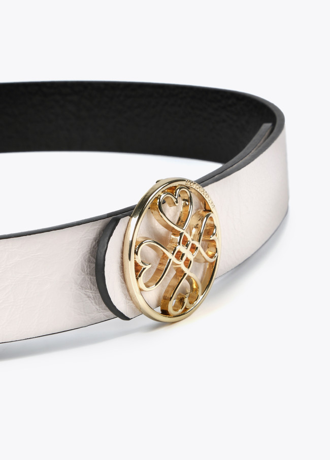 Ceinture réversible trèfle cœurs