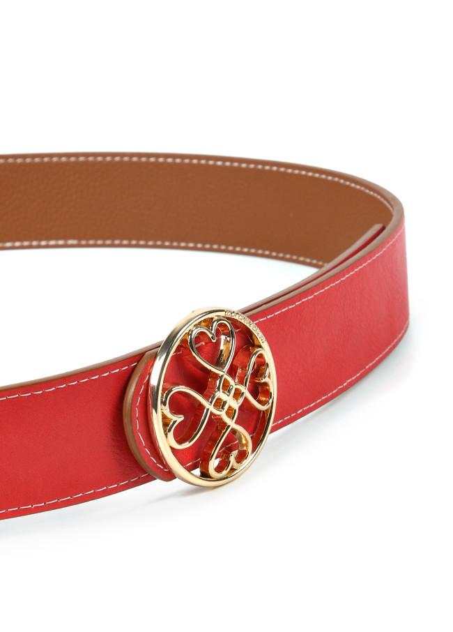 Reversible heart clover belt