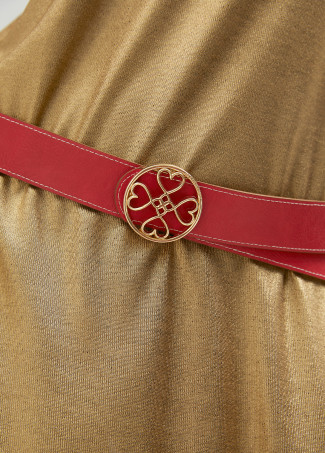 Cinturón reversible trébol corazones