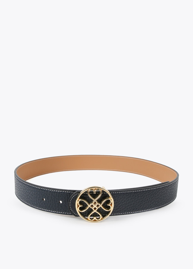 Ceinture réversible trèfle cœurs