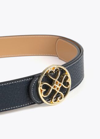 Ceinture réversible trèfle cœurs