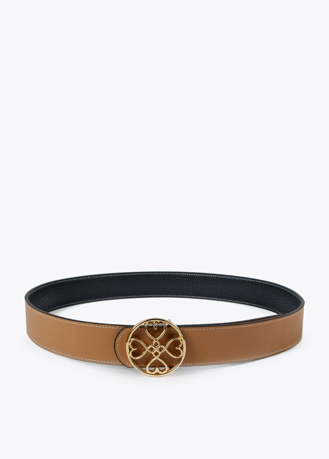 Cintura double face trifoglio cuori