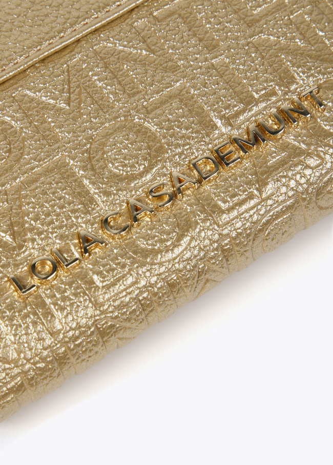 Faux leather monogram purse