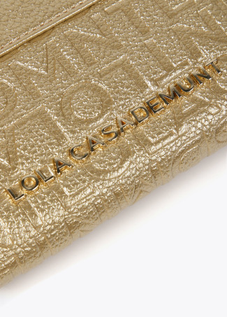 Faux leather monogram purse