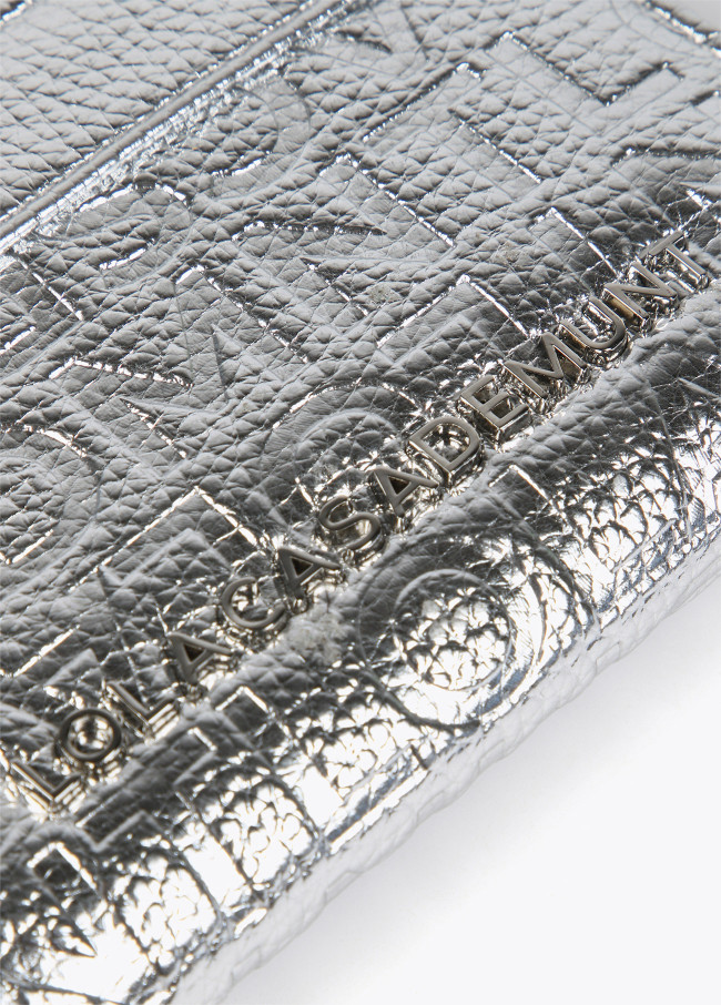 Faux leather monogram purse