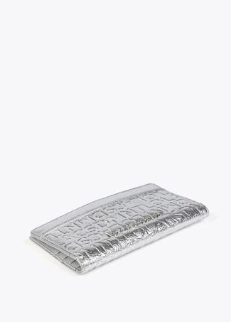 Faux leather monogram wallet