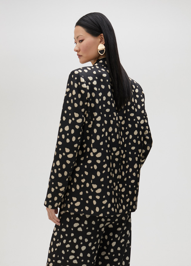 Blazer à pois irréguliers