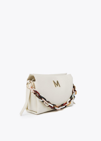 Bolso grande efecto piel con asa multicolor