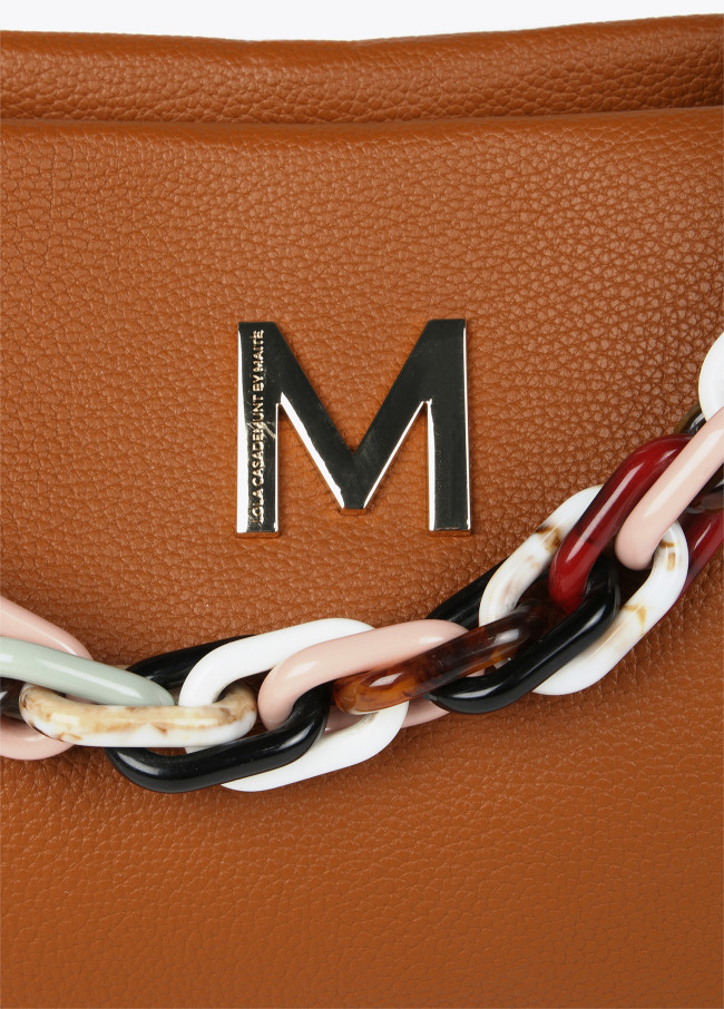 Grand sac en similicuir avec anse multicolore