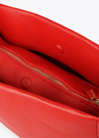 Bolso grande efecto piel con asa multicolor