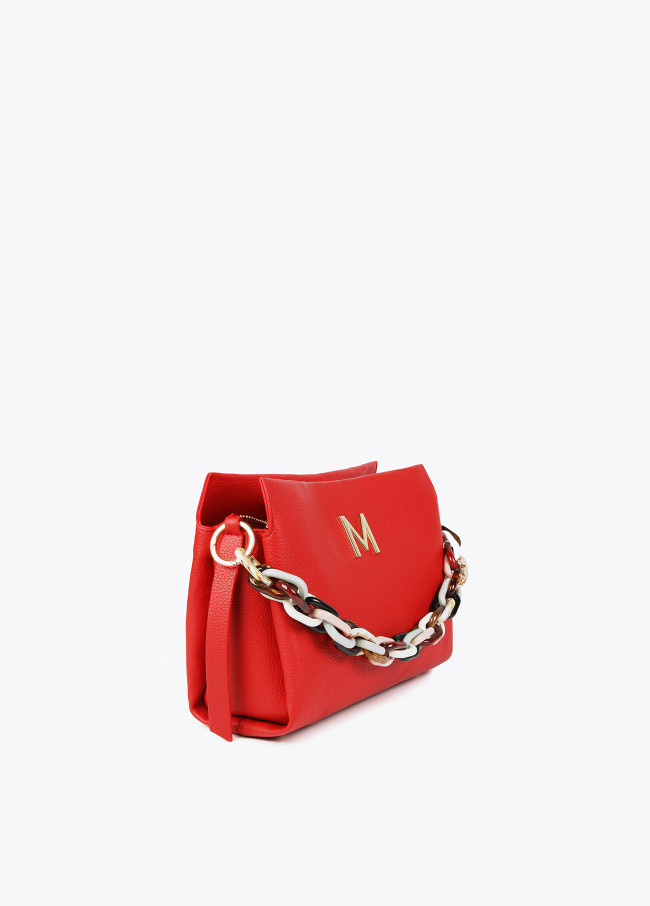 Grand sac en similicuir avec anse multicolore