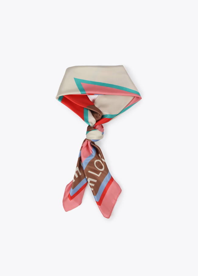 Maxi M satin scarf