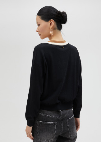 Cardigan basique contrastant