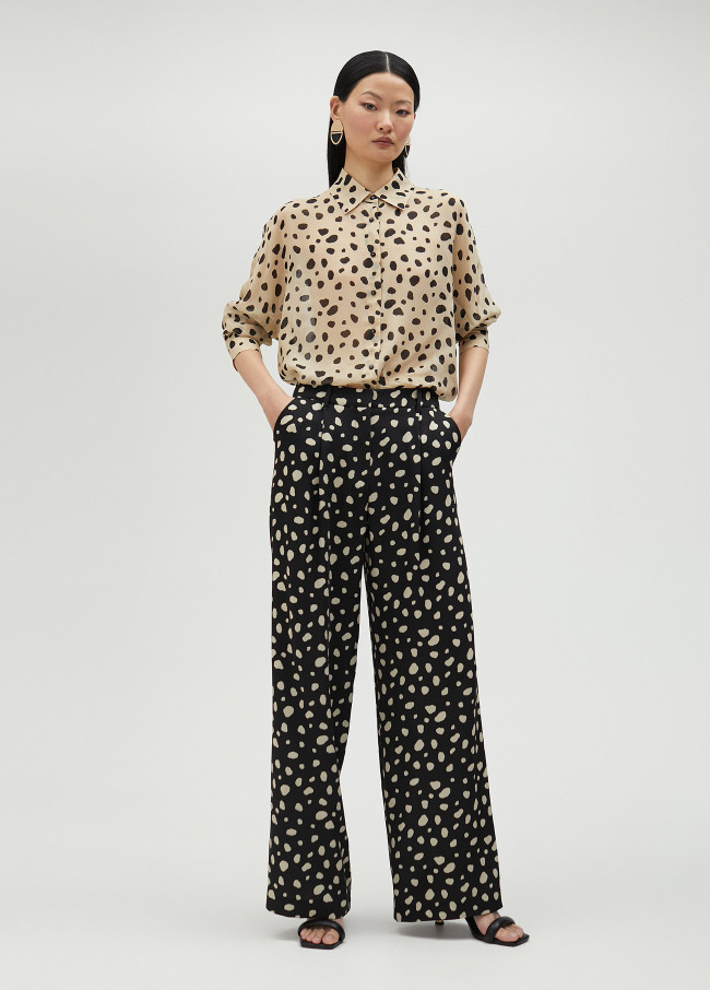 Pantalon palazzo pois