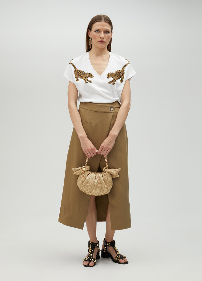 T-shirt pedraria tigres