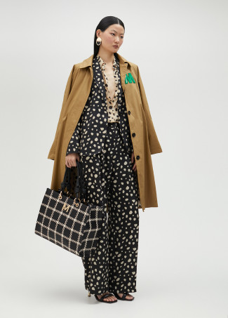 Black polka dot shirt