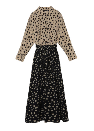 Robe chemise à pois