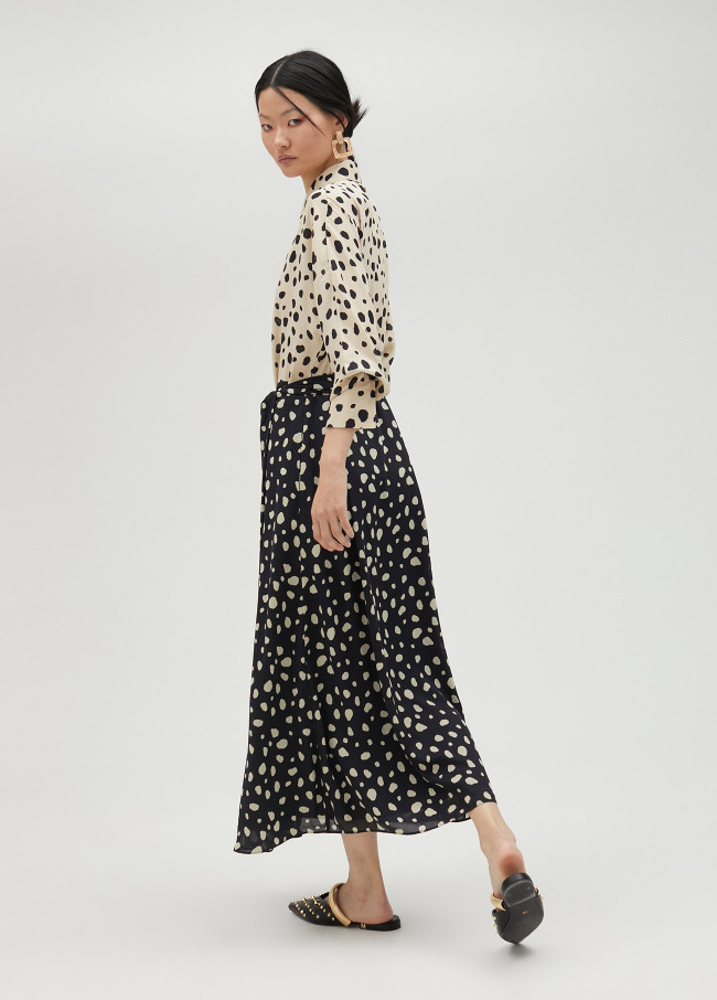 Robe chemise à pois