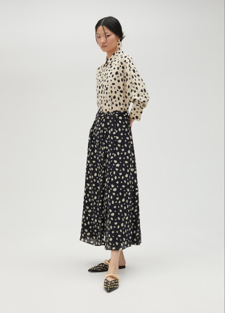 Robe chemise à pois