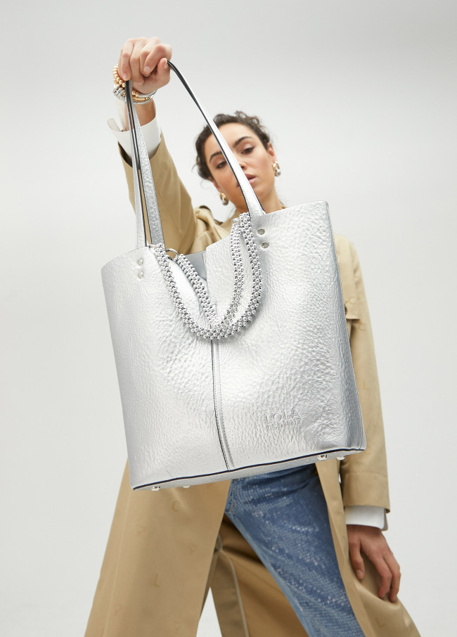 Sac cabas métallisé