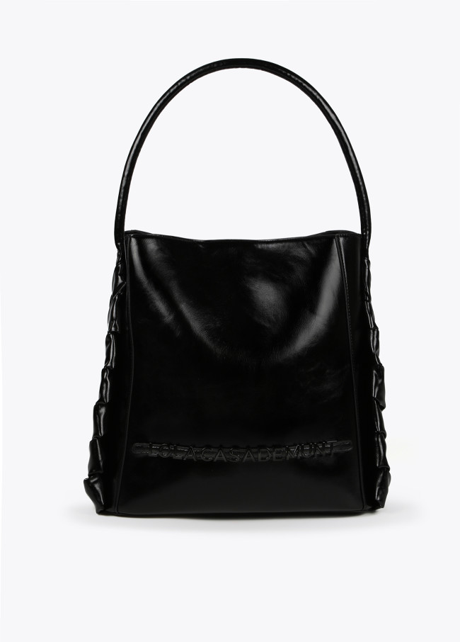 Bolso shopper con detalles laterales