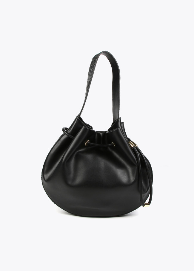 Bolso media luna negro