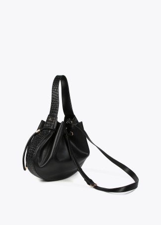 Bolso media luna negro