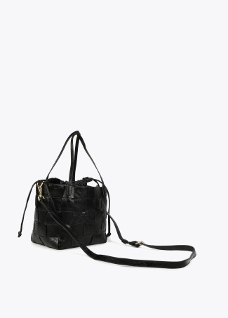 Bolso shopper trenzado con textura