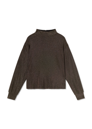 Pullover in tessuto con effetto lucido