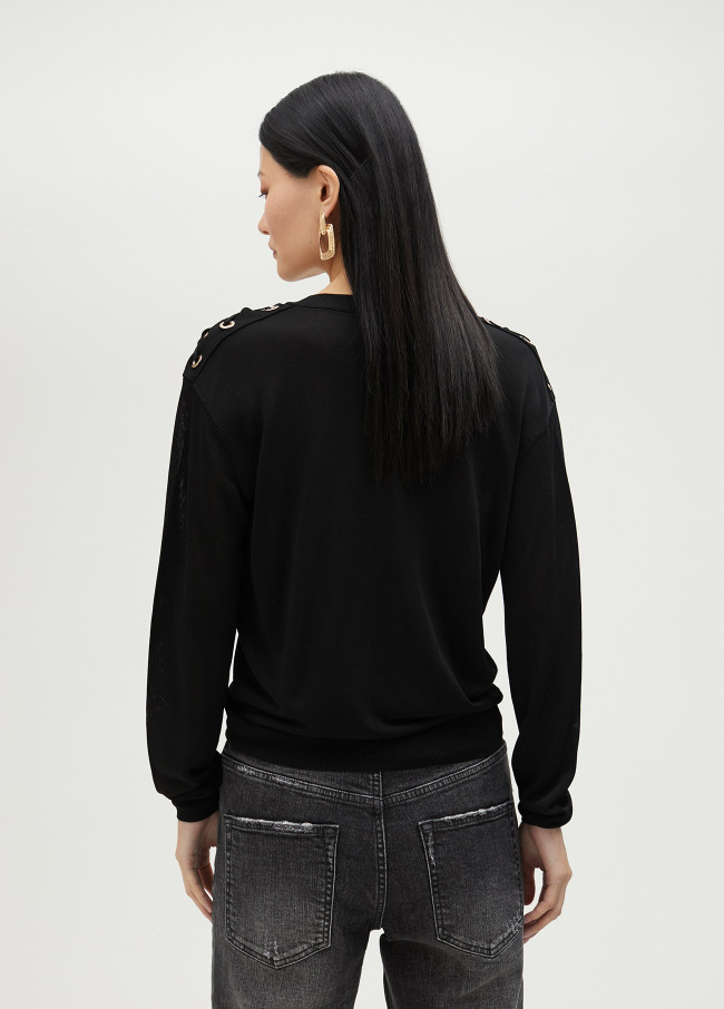 Sweater with shoulder detail