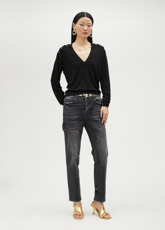 Sweater with shoulder detail