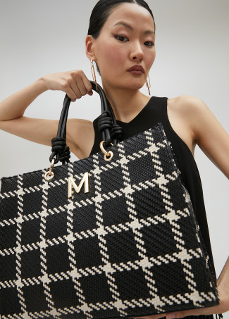 Borsa shopper a quadri