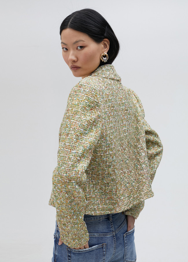 Chaqueta cropped de tweed