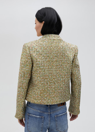Cropped-Jacke aus Tweed
