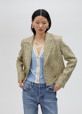 Cropped-Jacke aus Tweed