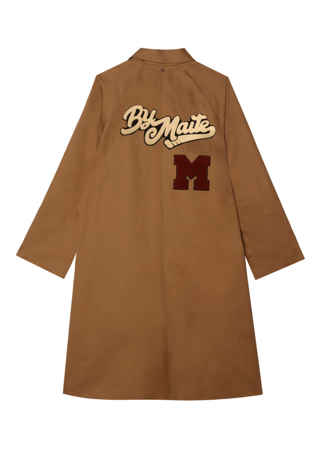 Trench beige avec empiècements