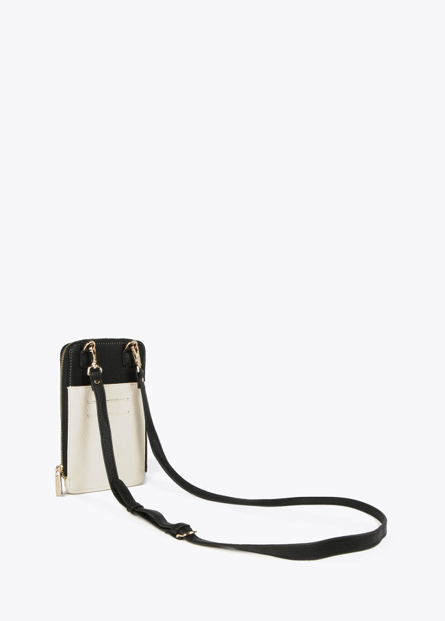 Zweifarbige Mini-Handy-Tasche