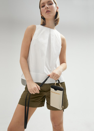 Zweifarbige Mini-Handy-Tasche