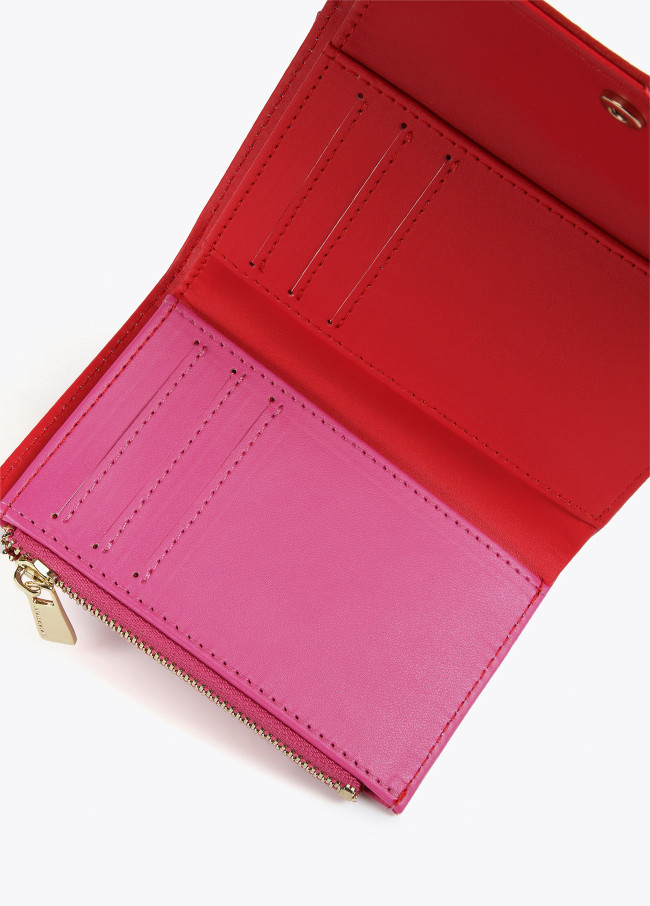 Porta-moedas bicolor