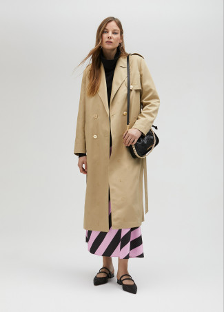 Trench lungo monogrammi