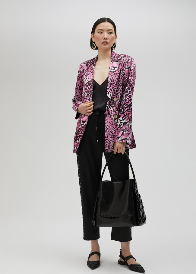 Animal print blazer