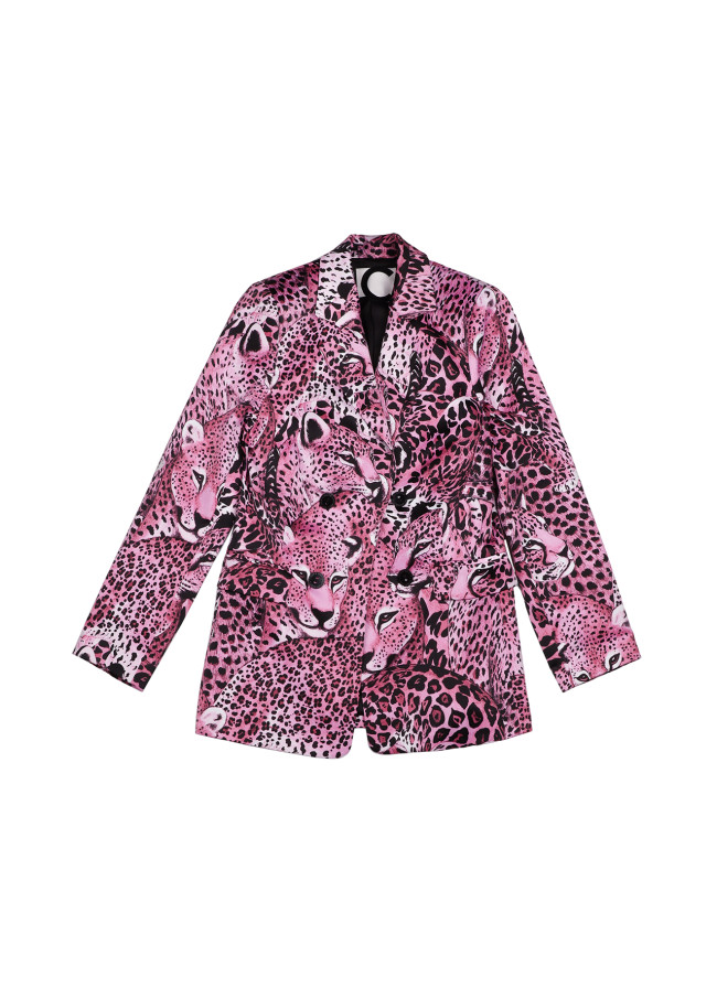 Animal print blazer