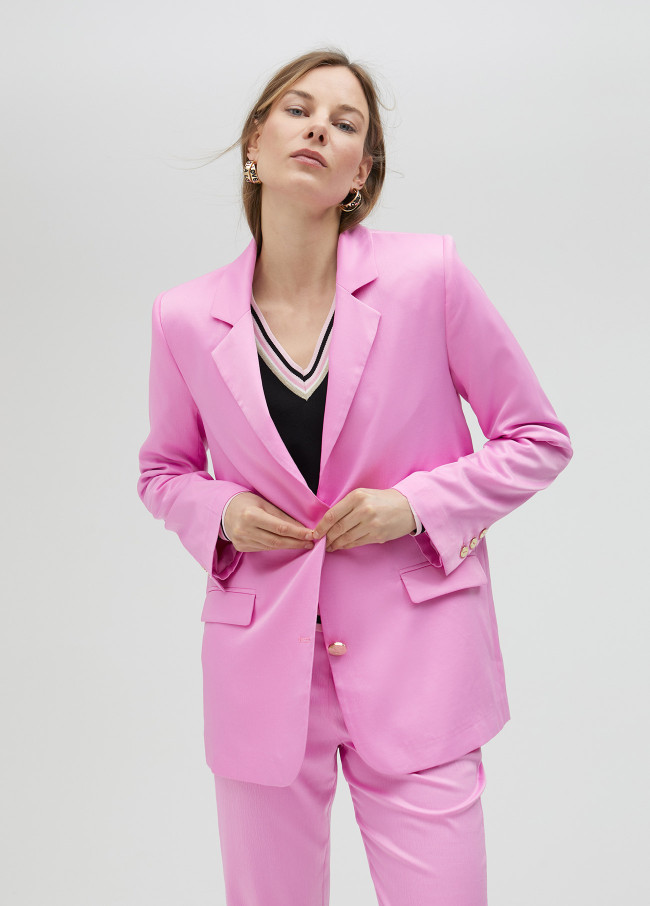 Satinierter Oversize-Blazer