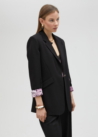 Blazer con fodera stampata